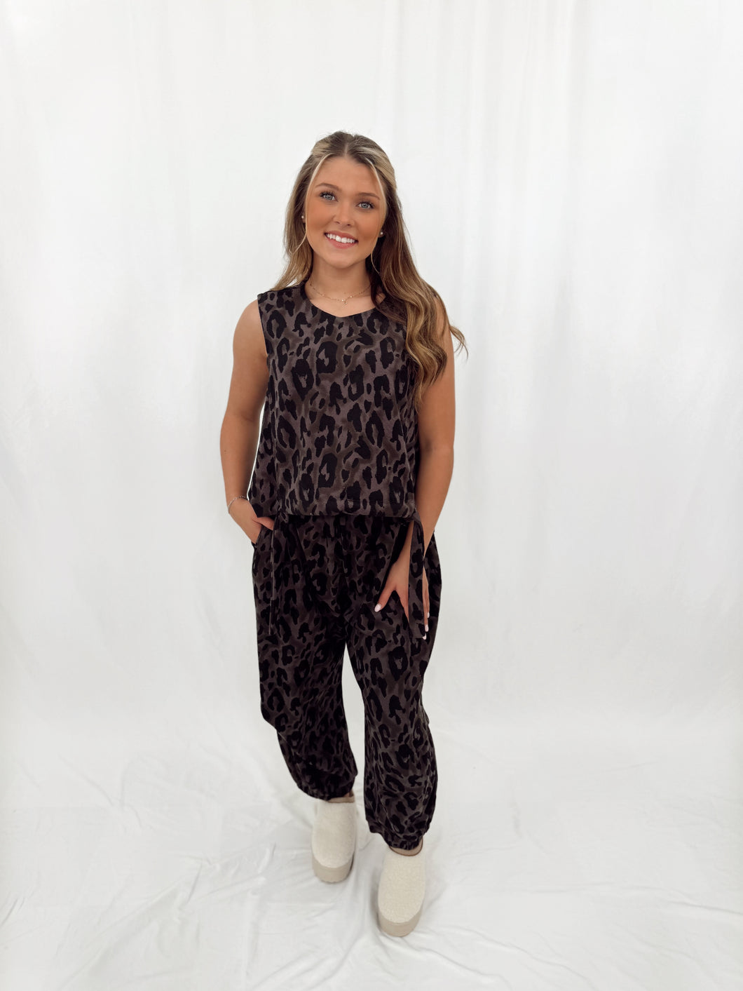 Cozy In Leopard SET (top + pants)