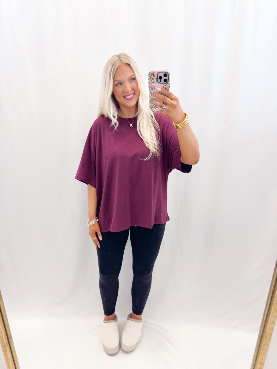 Purely Plum Oversized Tee