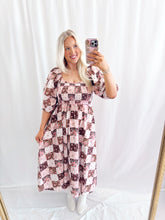 Load image into Gallery viewer, Letters From Fall Dress BROWN/PINK
