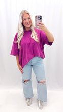 Load image into Gallery viewer, Everyday Essential Oversized Tee PLUM
