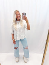 Load image into Gallery viewer, Confidently Camo Ribbed Oversized Tee - WHITE CAMO💖 1 small &amp; 1 medium left
