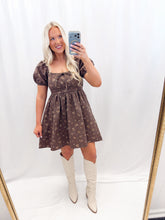 Load image into Gallery viewer, Southern Belle Dress Brown Floral

