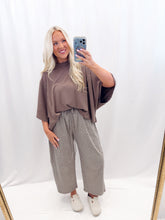Load image into Gallery viewer, In The Pines Lounge Barrel Pants (Green/Brown Polka Dots)
