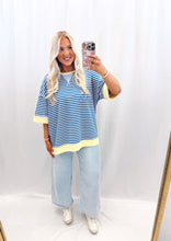 Load image into Gallery viewer, Taffy Tides Oversized Striped Top
