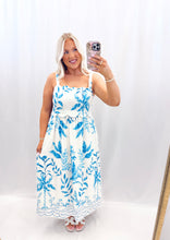 Load image into Gallery viewer, Palm Breeze Dress BLUE
