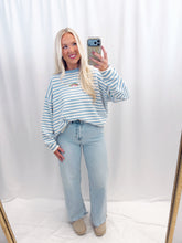Load image into Gallery viewer, Lucky Catch Sweater Blue Stripes
