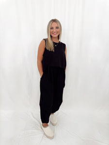 Cozy In Black Scuba SET (top + pants)