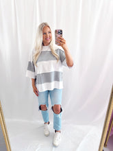 Load image into Gallery viewer, Casual Core Colorblock Tee GREY
