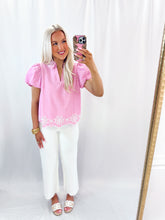 Load image into Gallery viewer, Southern Sass Blouse PINK💖 1 small &amp; 1 large left
