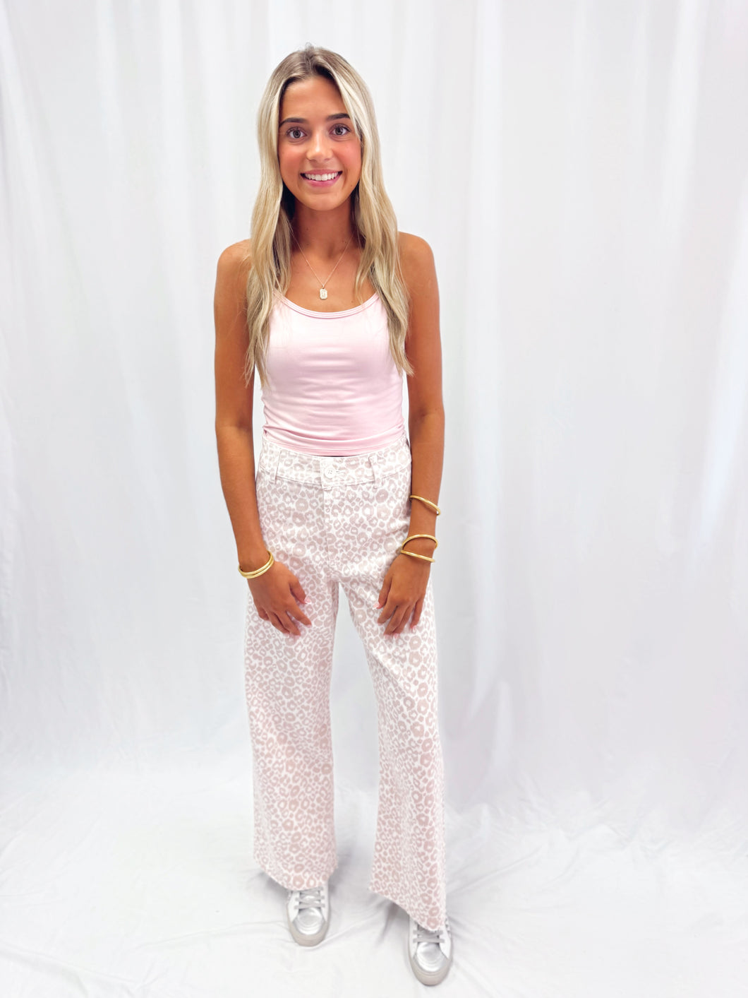 Misty Mauve Cheetah Jeans