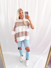 Load image into Gallery viewer, Casual Core Colorblock Tee MOCHA
