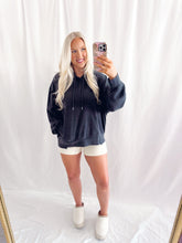 Load image into Gallery viewer, Slouchy Season Hoodie BLACK
