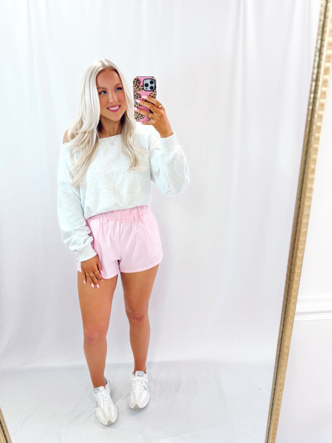 Keeping Casual Slouchy Pullover WHITE MELANGE💖1 small left