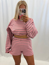 Load image into Gallery viewer, Stripes Ahead Set Pink/Brown
