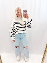 Load image into Gallery viewer, Stroll Through November Sweater CREAM/BLACK
