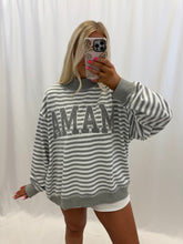 Load image into Gallery viewer, Striped Mama Mockneck💖 2 S/M left!

