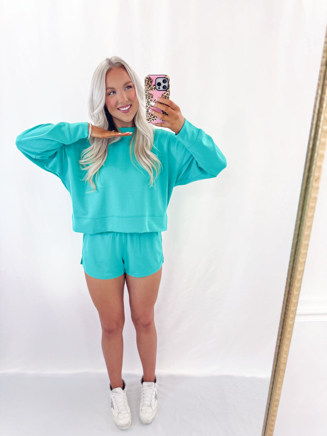 Daily Basis Scuba Set (top + shorts) TURQUOISE💖 1 medium & 2 larges left
