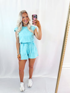 Girl On The Go Romper BLUE