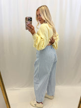 Load image into Gallery viewer, Coastal Pinstripe Barrel Jeans
