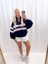 Load image into Gallery viewer, Cozy Club Pullover Navy/Lilac

