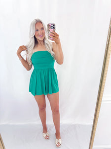 Try To Keep Up Romper GREEN