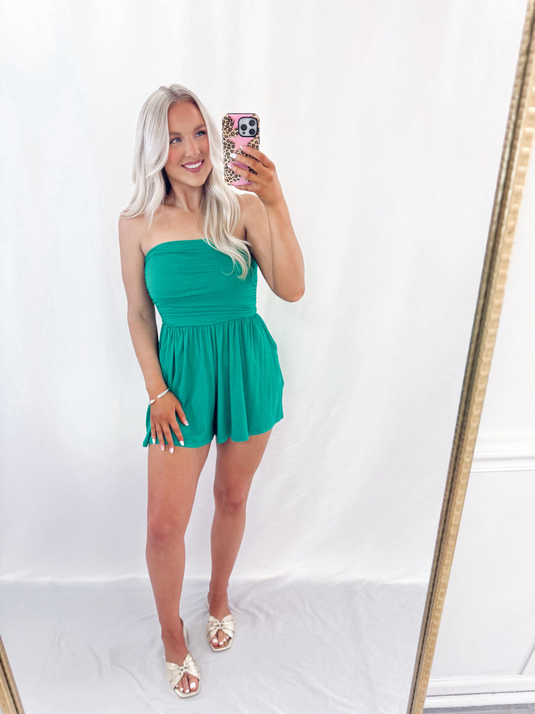 Try To Keep Up Romper GREEN