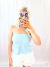 Load image into Gallery viewer, Baby Blues Soft Knit Tube Top
