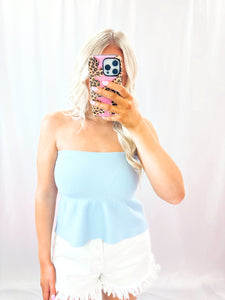 Baby Blues Soft Knit Tube Top