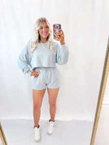 Soft Girl Shorts GREY💖 medium & large left