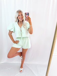 Sun + Fun Set (top + shorts) GREEN