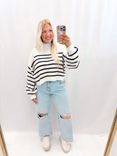Load image into Gallery viewer, Stroll Through November Sweater CREAM/BLACK
