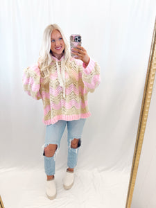 Cuddle Cloud Sweater PINK/TAN