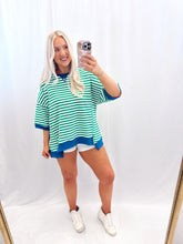 Load image into Gallery viewer, Striped In Color Top GREEN/BLUE
