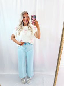 Bow Crush Knit Top