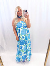 Load image into Gallery viewer, Charleston Bloom Dress BLUE
