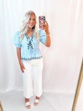 Load image into Gallery viewer, Divinely Blue Blouse
