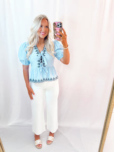 Divinely Blue Blouse