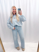 Load image into Gallery viewer, Lucky Catch Sweater Blue Stripes
