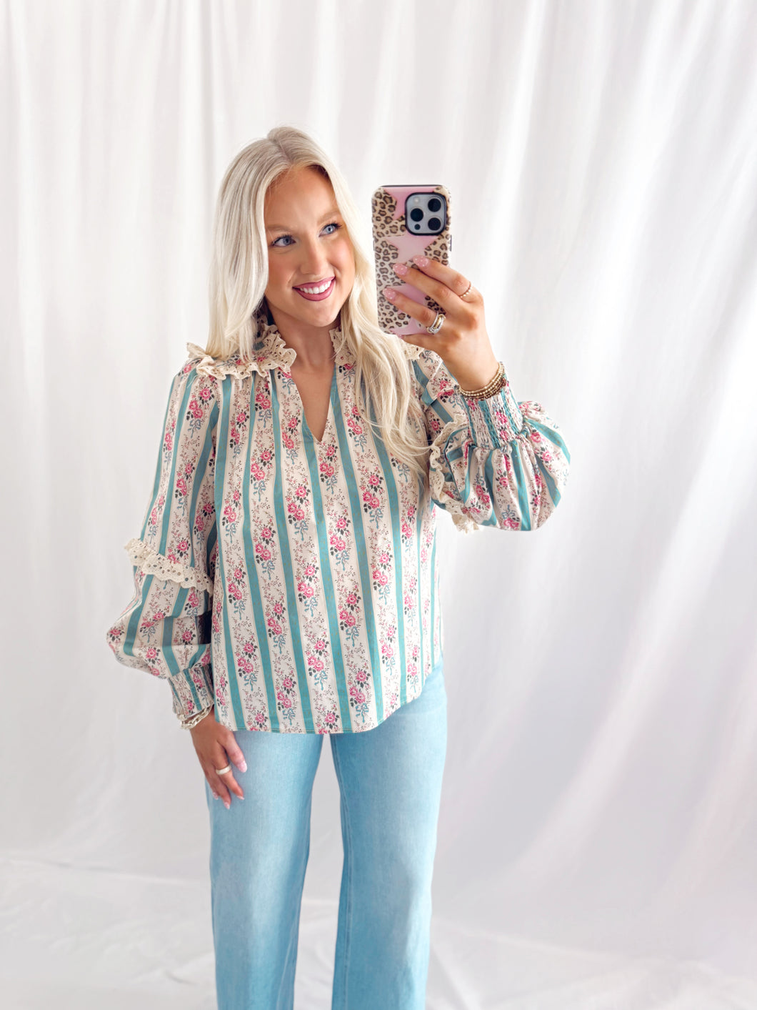 Falling Bows & Petals Blouse