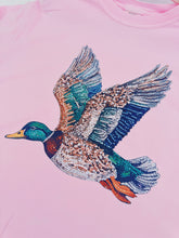 Load image into Gallery viewer, Faux Rhinestone Mallard Graphic Tee PINK COMFORT COLORS
