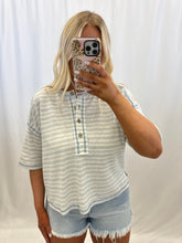 Load image into Gallery viewer, Cabana Striped Top BLUE
