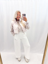 Load image into Gallery viewer, Camo Babe Reversible Puffer - TAN CAMO💖 small &amp; medium left
