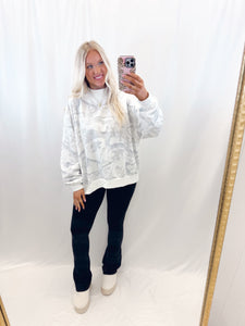 Cozy Camo Mockneck Pullover
