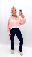 Load image into Gallery viewer, Flirty Ways Soft Waffle Pullover PINK
