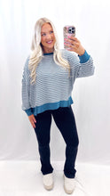 Load image into Gallery viewer, Knitted In Blue Pullover
