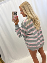 Load image into Gallery viewer, Pink Striped Mockneck
