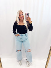 Load image into Gallery viewer, Going Out Sheer Sleeve Top BLACK
