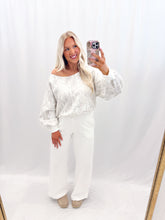 Load image into Gallery viewer, Camo Couture Slouchy Pullover - WHITE CAMO
