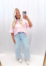 Load image into Gallery viewer, Pastel Tides Top PINK/WHITE💖 2 smalls left
