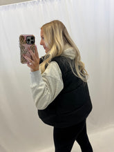 Load image into Gallery viewer, Snowed In Puffer Vest BLACK
